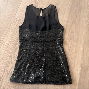 NWOT Club Monaco Sequinned Silk Top